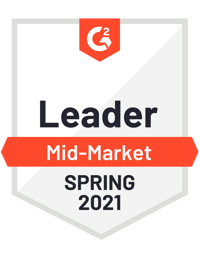 G2 Leader Mid-Market Spring 2021 G2 Leader Mid-Market Spring 2021 Award