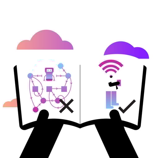 illustration of book showing complicated communications and easy new communications illustration of book showing complicated communications and easy new communications