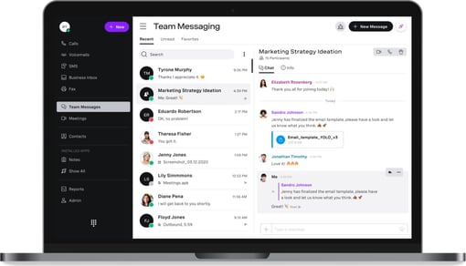 Image of VBC Desktop Team Messaging View Image of VBC Desktop Team Messaging View