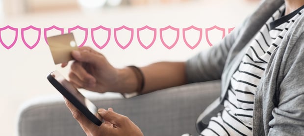 Silent Authentication - hero image Man paying with credit card on tablet