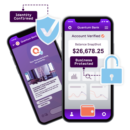 Own your security image showcasing a business using identity verification on mobile